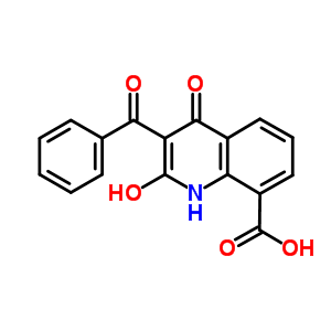 90182-01-7  2-hydroxy-4-oxo-3-(phenylcarbonyl)-1,4-dihydroquinoline-8-carboxylic acid