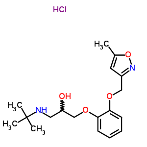 90288-73-6  1-(tert-butylamino)-3-{2-[(5-methylisoxazol-3-yl)methoxy]phenoxy}propan-2-ol hydrochloride