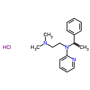 93725-14-5  N,N-dimethyl-N'-(1-phenylethyl)-N'-pyridin-2-ylethane-1,2-diamine hydrochloride