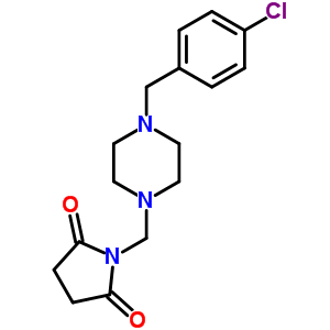 94539-29-4  1-{[4-(4-chlorobenzyl)piperazin-1-yl]methyl}pyrrolidine-2,5-dione