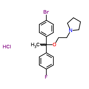 96122-78-0  1-{2-[1-(4-bromophenyl)-1-(4-fluorophenyl)ethoxy]ethyl}pyrrolidine hydrochloride