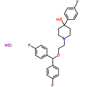 96141-85-4  1-{2-[bis(4-fluorophenyl)methoxy]ethyl}-4-(4-fluorophenyl)piperidin-4-ol hydrochloride