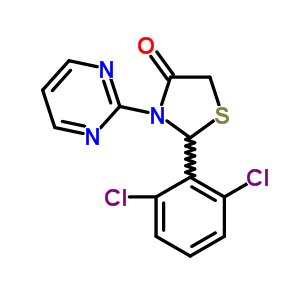 96733-51-6  2-(2,6-dichlorophenyl)-3-pyrimidin-2-yl-1,3-thiazolidin-4-one