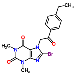 96885-28-8  8-bromo-7-[2-(4-ethylphenyl)-2-oxoethyl]-1,3-dimethyl-3,7-dihydro-1H-purine-2,6-dione