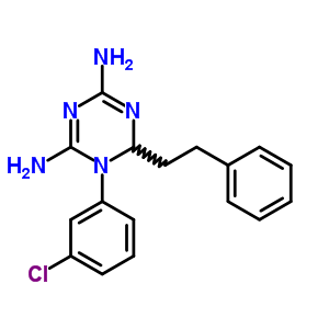 1931-04-0  1-(3-chlorophenyl)-6-(2-phenylethyl)-1,6-dihydro-1,3,5-triazine-2,4-diamine