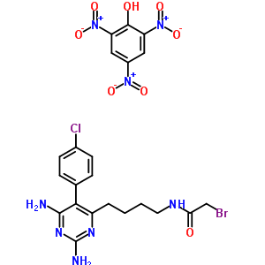 20535-93-7  2-bromo-N-{4-[2,6-diamino-5-(4-chlorophenyl)pyrimidin-4-yl]butyl}acetamide - 2,4,6-trinitrophenol (1:1)