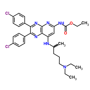 21271-76-1  ethyl [2,3-bis(4-chlorophenyl)-8-{[5-(diethylamino)pentan-2-yl]amino}pyrido[2,3-b]pyrazin-6-yl]carbamate
