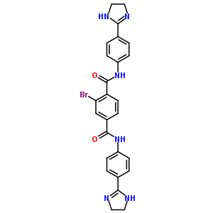 21696-13-9  2-bromo-N,N'-bis[4-(4,5-dihydro-1H-imidazol-2-yl)phenyl]benzene-1,4-dicarboxamide