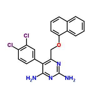 25095-28-7  5-(3,4-dichlorophenyl)-6-[(naphthalen-1-yloxy)methyl]pyrimidine-2,4-diamine