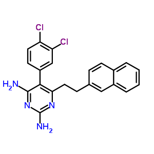 25131-64-0  5-(3,4-dichlorophenyl)-6-[2-(naphthalen-2-yl)ethyl]pyrimidine-2,4-diamine