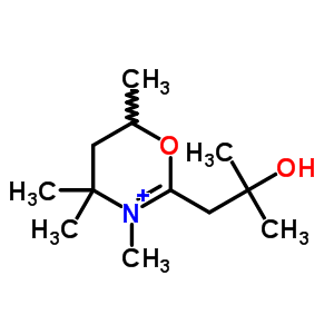 36884-26-1  2-(2-hydroxy-2-methylpropyl)-3,4,4,6-tetramethyl-5,6-dihydro-4H-1,3-oxazin-3-ium
