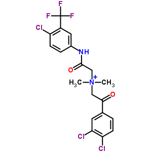 458-12-8  2-{[4-chloro-3-(trifluorométhyl)phényl]amino}-N-[2-(3,4-dichlorophényl)-2-oxoéthyl]-N,N-diméthyl-2-oxoethanaminium 