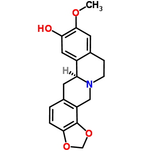 483-44-3  (6aS)-9-methoxy-6,11,12,14-tetrahydro-6aH-[1,3]dioxolo[4,5-h]isoquino[2,1-b]isoquinolin-8-ol
