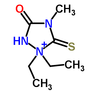 55052-39-6  1,1-diethyl-4-methyl-3-oxo-5-thioxo-1,2,4-triazolidin-1-ium