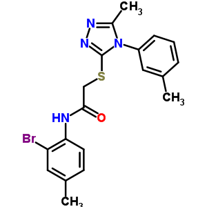5833-42-1  N-(2-bromo-4-methylphenyl)-2-{[5-methyl-4-(3-methylphenyl)-4H-1,2,4-triazol-3-yl]sulfanyl}acetamide