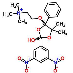 7474-27-3  2-{[2-(3,5-dinitrophenyl)-2-hydroxy-5,5-dimethyl-4-phenyl-1,3-dioxolan-4-yl]oxy}-N,N,N-trimethylethanaminium