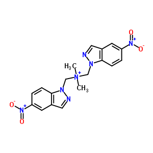 77442-21-8  N,N-dimethyl(5-nitro-1H-indazol-1-yl)-N-[(5-nitro-1H-indazol-1-yl)methyl]methanaminium