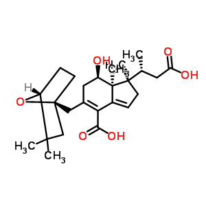 83216-10-8  (1R,7R,7aS)-5-{[(1S,4R)-3,3-dimethyl-2-oxo-7-oxabicyclo[2.2.1]hept-1-yl]methyl}-7-hydroxy-1-[(2R)-4-methoxy-4-oxobutan-2-yl]-7a-methyl-2,6,7,7a-tetrahydro-1H-indene-4-carboxylic acid