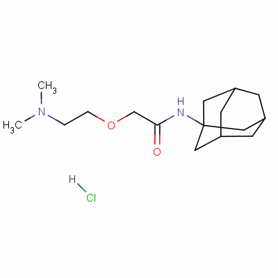 41544-24-5  2-[2-(dimethylamino)ethoxy]-N-tricyclo[3.3.1.13,7]dec-1-ylacetamide monohydrochloride