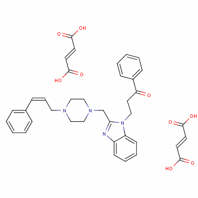 51493-20-0  3-[2-[(4-cinnamyl-1-piperazinyl)methyl]-1H-benzimidazol-1-yl]propiophenone dimaleate