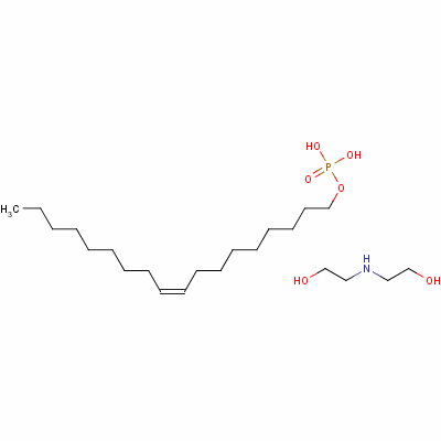 51606-31-6  9-Octadecen-1-ol, phosphate, (Z)-, compd. with 2,2'-iminobis[ethanol]