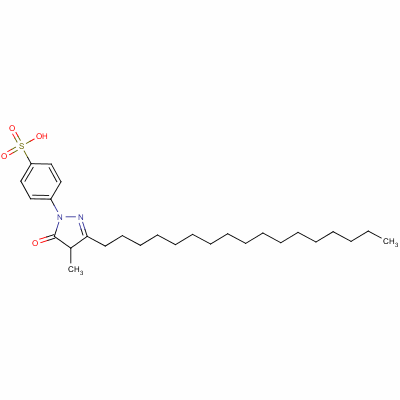 51929-92-1  4-(3-heptadecyl-4,5-dihydro-4-methyl-5-oxo-1H-pyrazol-1-yl)benzenesulphonic acid