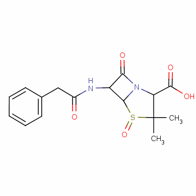 52248-38-1  (2S-(2alpha,4alpha,5alpha,6beta))-3,3-Dimethyl-7-oxo-6-(phenylacetamido)-4-thia-1-azabicyclo(3.2.0)heptane-2-carboxylic acid 4-oxide