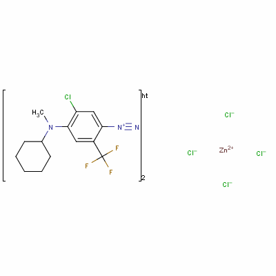 52638-78-5  5-chloro-4-(cyclohexylmethylamino)-2-(trifluoromethyl)benzenediazonium tetrachlorozincate (2:1) 52638-78-5  5-chloro-4-(cyclohexylmethylamino)-2-(trifluoromethyl)benzenediazonium tetrachlorozincate (2:1)