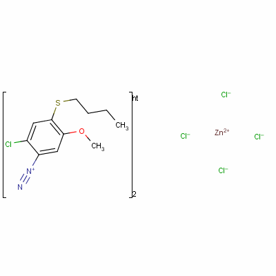 52669-69-9  2-chloro-4-(butylthio)-5-methoxybenzenediazonium tetrachlorozincate (2:1)