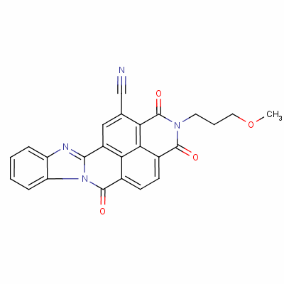 52673-14-0  1,2,3,6-tetrahydro-2-(3-methoxypropyl)-1,3,6-trioxobenzimidazo[2,1-b]benzo[lmn][3,8]phenanthrolinecarbonitrile