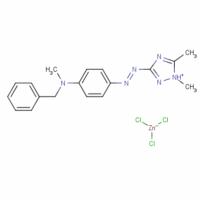 52769-39-8  3-[[4-[benzylmethylamino]phenyl]azo]dimethyl-1H-1,2,4-triazolium trichlorozincate(1-)