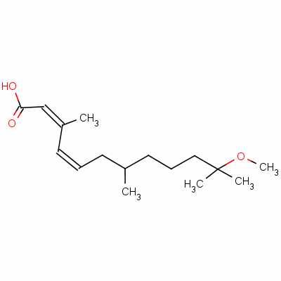 53023-65-7  (2Z,4E)-()-11-methoxy-3,7,11-trimethyldodeca-2,4-dienoic acid