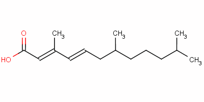 53023-67-9  (2E,4E)-()-3,7,11-trimethyldodeca-2,4-dienoic acid
