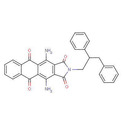 53304-43-1  4,11-diamino-2-(2,3-diphenylpropyl)-1H-naphth(2,3-f]isoindole-1,3,5,10(2H)-tetrone
