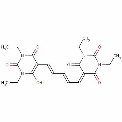 54444-01-8  5-[5-(1,3-diethyl-1,2,3,4-tetrahydro-6-hydroxy-2,4-dioxo-5-pyrimidinyl)penta-2,4-dienylidene]-1,3-diethylbarbituric acid