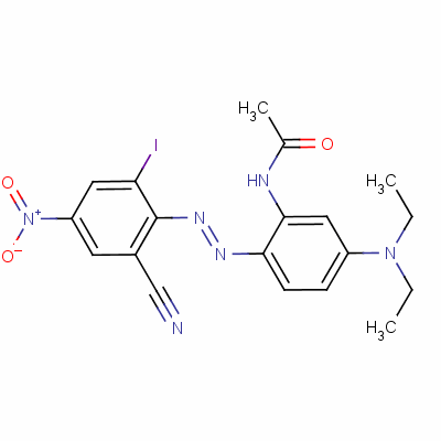 55252-53-4  N-[2-[(2-cyano-6-iodo-4-nitrophenyl)azo]-5-(diethylamino)phenyl]acetamide