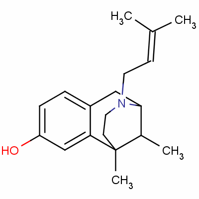 55643-30-6  1,2,3,4,5,6-hexahydro-6,11-dimethyl-3-(3-methylbut-2-enyl)-2,6-methano-3-benzazocin-8-ol