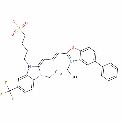 55811-27-3  3-ethyl-2-[3-[1-ethyl-1,3-dihydro-3-(4-sulphonatobutyl)-5-(trifluoromethyl)-2H-benzimidazol-2-ylidene]prop-1-enyl]-5-phenylbenzoxazolium