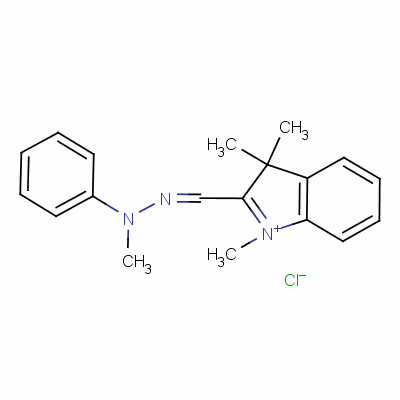 55850-01-6  1,3,3-trimethyl-2-[(methylphenylhydrazono)methyl]-3H-indolium chloride