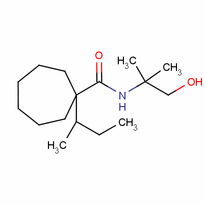 56471-42-2  1-sec-butyl-N-(2'-hydroxy-1',1'-dimethylethyl)cycloheptanecarboxamide