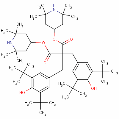 56677-69-1  bis(2,2,6,6,6,-tetrametil-4-piperidil) bis[[3,5-bis(1,1-dimetiletil)-4-hidroxifenil]metil]malonato