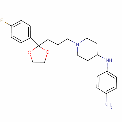 57718-48-6  N-[1-[3-[2-(4-fluorophenyl)-1,3-dioxolan-2-yl]propyl]piperidin-4-yl]benzene-1,4-diamine