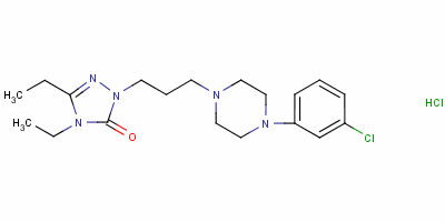 57775-22-1  monoclorhidrato de 2-[3-[4-(3-clorofenil)piperazina-1-il]propil]-4,5-dietil-2,4-dihidro-3H-1,2,4-triazol-3-ona