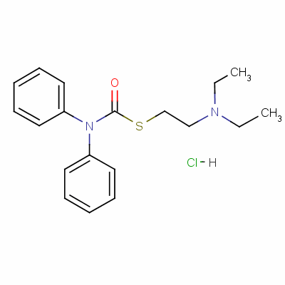 58-13-9  S-[2-(dietilammino)etil] difenilditiocarbammato monocloridrato