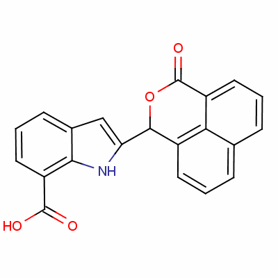 58521-43-0  3-(3-oxo-1H,3H-naphtho[1,8-cd]pyran-1-yl)-1H-indole-7-carboxylic acid