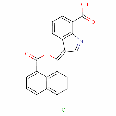 58556-60-8  3-(3-oxo-1H,3H-naphtho[1,8-cd]pyran-1-ylidene)-3H-indole-7-carboxylic acid hydrochloride