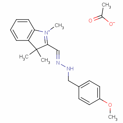 58798-47-3  2-[[(4-methoxyphenyl)methylhydrazono]methyl]-1,3,3-trimethyl-3H-indolium acetate