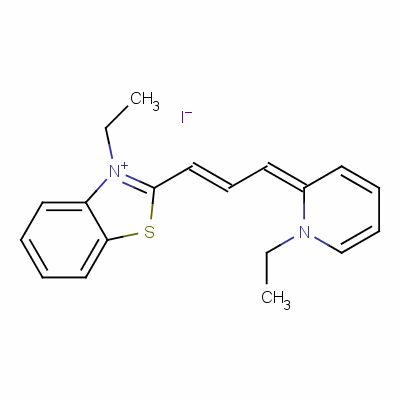 59652-06-1  3-ethyl-2-[3-(1-ethyl-1H-pyridin-2-ylidene)prop-1-enyl]benzothiazolium iodide