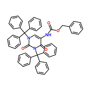 18592-34-2  benzyl (2,4-dioxo-1,3-ditrityl-1,2,3,4-tetrahydropyrimidin-5-yl)carbamate