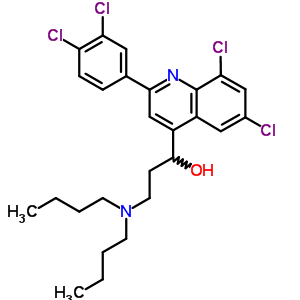 36167-64-3  3-(dibutylamino)-1-[6,8-dichloro-2-(3,4-dichlorophenyl)quinolin-4-yl]propan-1-ol